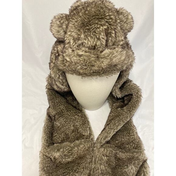 Monsoon Faux Fur 3-in 1 Hat, Scarf And Gloves- 6 To 13 Years - Picture 1 of 6